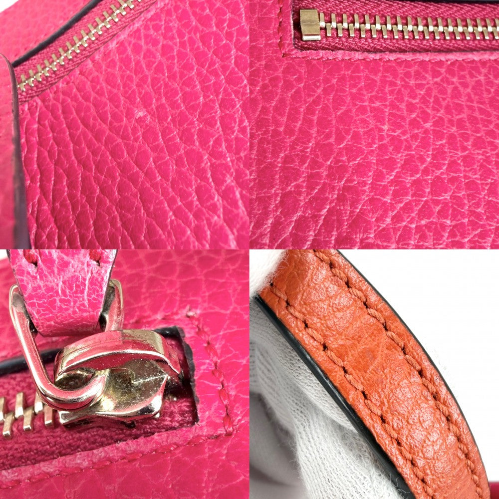 GUCCI グッチ ハンドバッグ スウィング トートバッグ 354408 レザー オレンジ ピンク ゴールド金具 レディース【中古品】