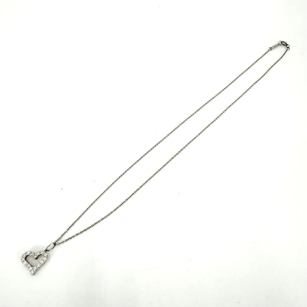TIFFANY&Co. ティファニー ネックレス センチメンタル ハート ペンダント ジュエリー アクセサリー Pt950プラチナ ダイヤモンド レディース 約3.6g【中古品】