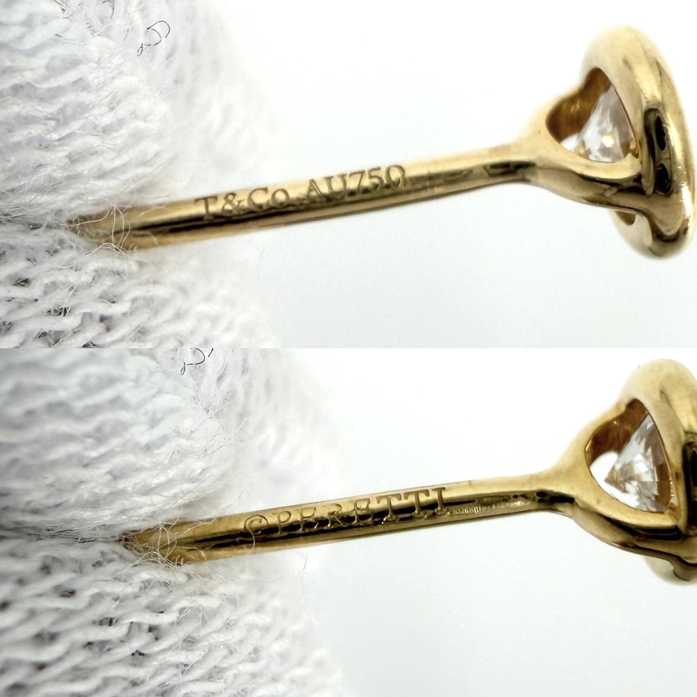 TIFFANY&Co. ティファニー ピアス バイザヤード ジュエリー アクセサリー Au750 18金YG K18イエローゴールド ダイヤモンド レディース 約1.1g【中古品】