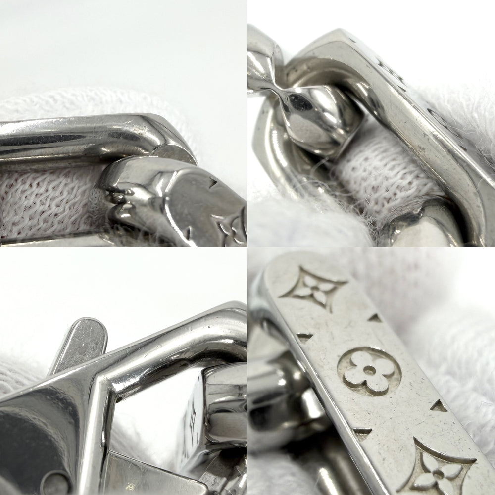 LOUIS VUITTON ルイヴィトン ネックレス チェーンモノグラム アクセサリー M00307 シルバー メンズ 約130.2g【中古品】