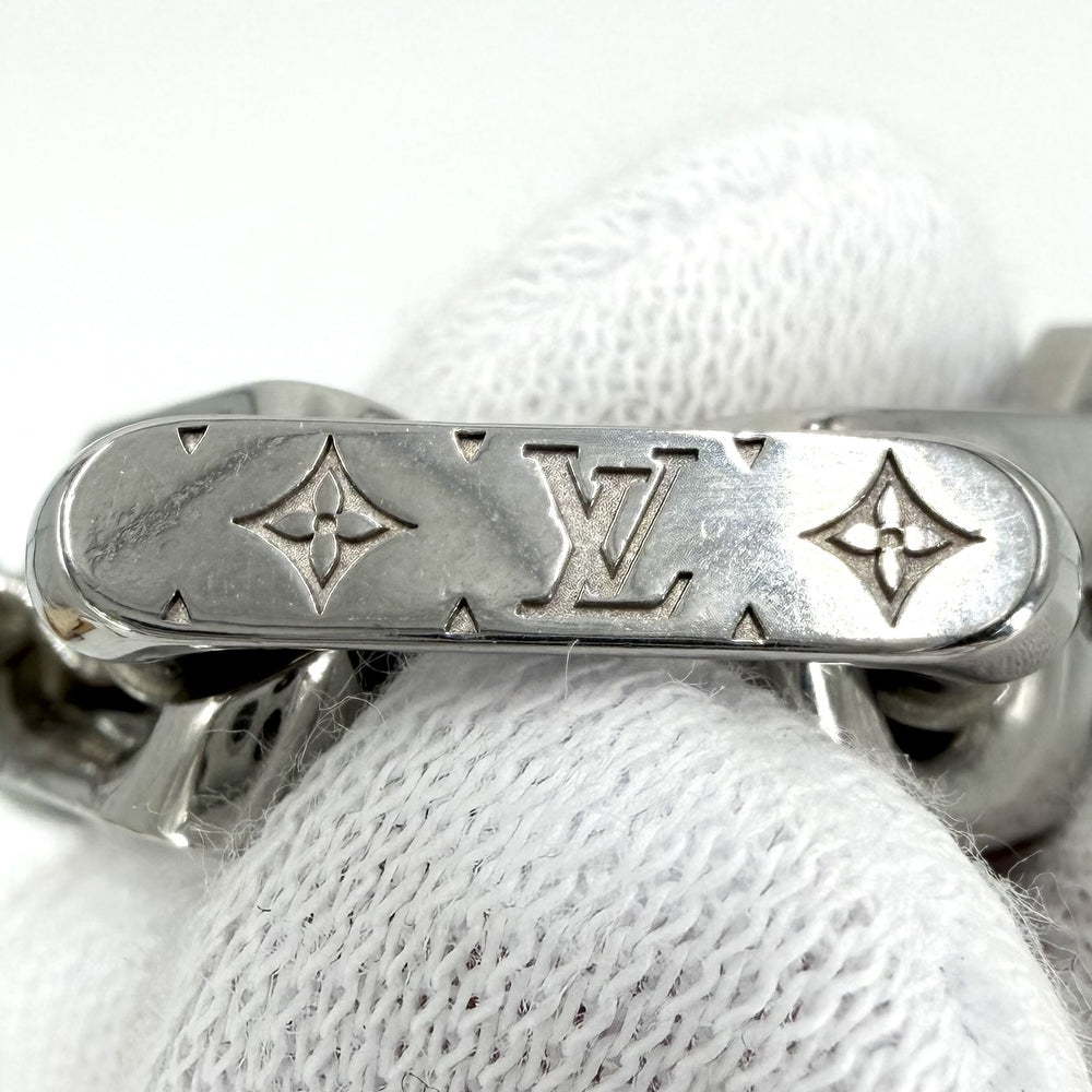 LOUIS VUITTON ルイヴィトン ネックレス チェーンモノグラム アクセサリー M00307 シルバー メンズ 約130.2g【中古品】