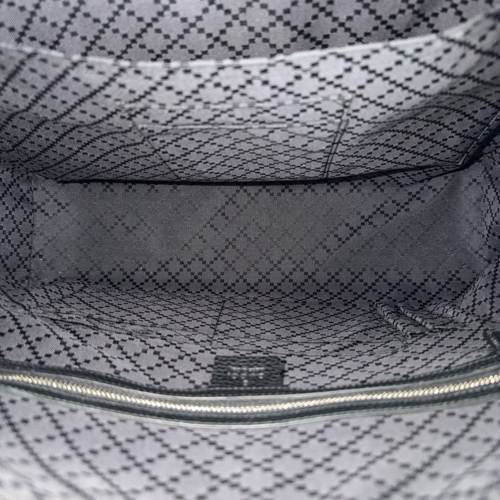 GUCCI グッチ 2WAY ブリーフケース トートバッグ ショルダーバッグ ハンドバッグ ビジネスバッグ 411872 レザー ブラック 黒 ネイビー 紺 シルバー金具 メンズ【中古品】