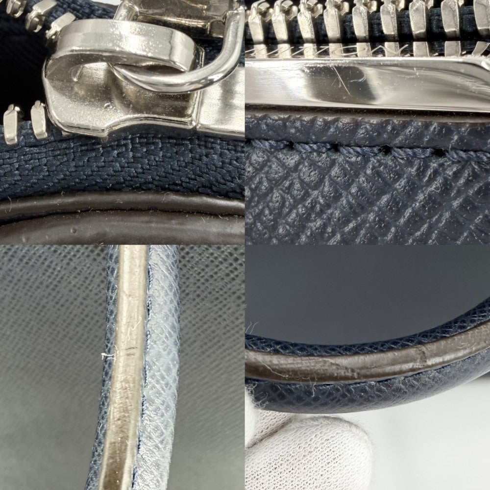 LOUIS VUITTON ルイヴィトン 2WAY タイガ アントン トート ハンドバッグ ショルダーバッグ ビジネスバッグ M33432 ネイビー 紺 シルバー金具 メンズ【中古品】