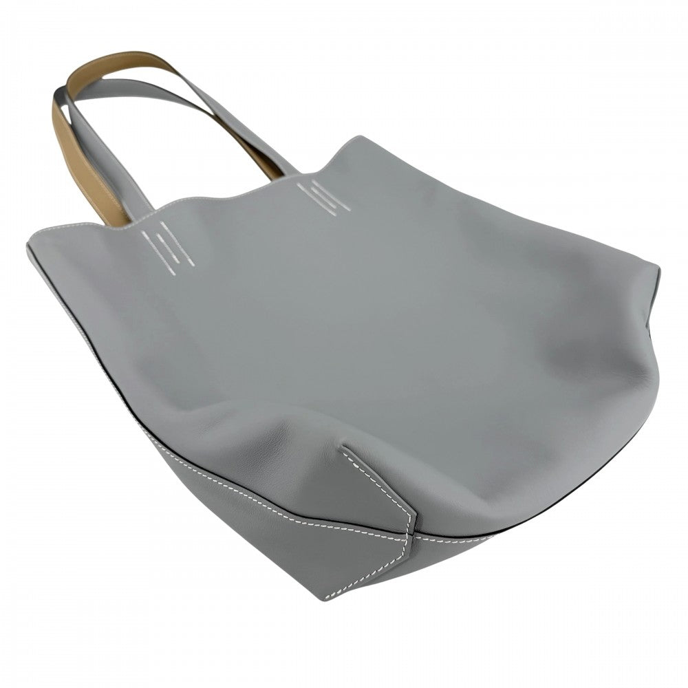 HERMES エルメス トートバッグ ネオドゥブルセンス35 リバーシブル ハンドバッグ Double Sens K刻印 レザー グレー系 ブラウン系 レディース 2025年【中古品】