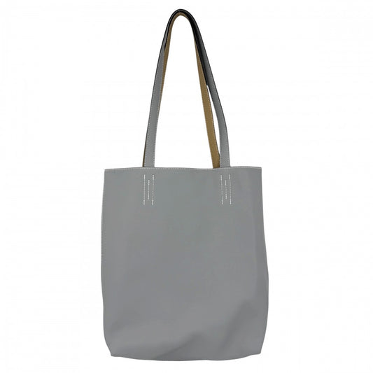 HERMES エルメス トートバッグ ネオドゥブルセンス35 リバーシブル ハンドバッグ Double Sens K刻印 レザー グレー系 ブラウン系 レディース 2025年【中古品】