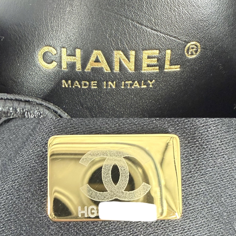 CHANEL シャネル ハンドバッグ マトラッセ シャネル25 セミショルダーバッグ ココマーク キャビアスキン ブラック 黒 ゴールド金具 レディース【中古品】