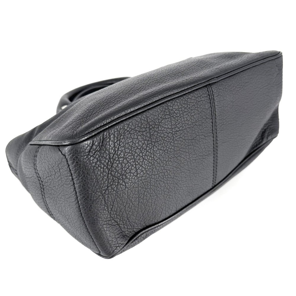 CELINE セリーヌ ハンドバッグ マカダム ブギーバッグ トートバッグ レザー ブラック 黒 シルバー金具 レディース【中古品】