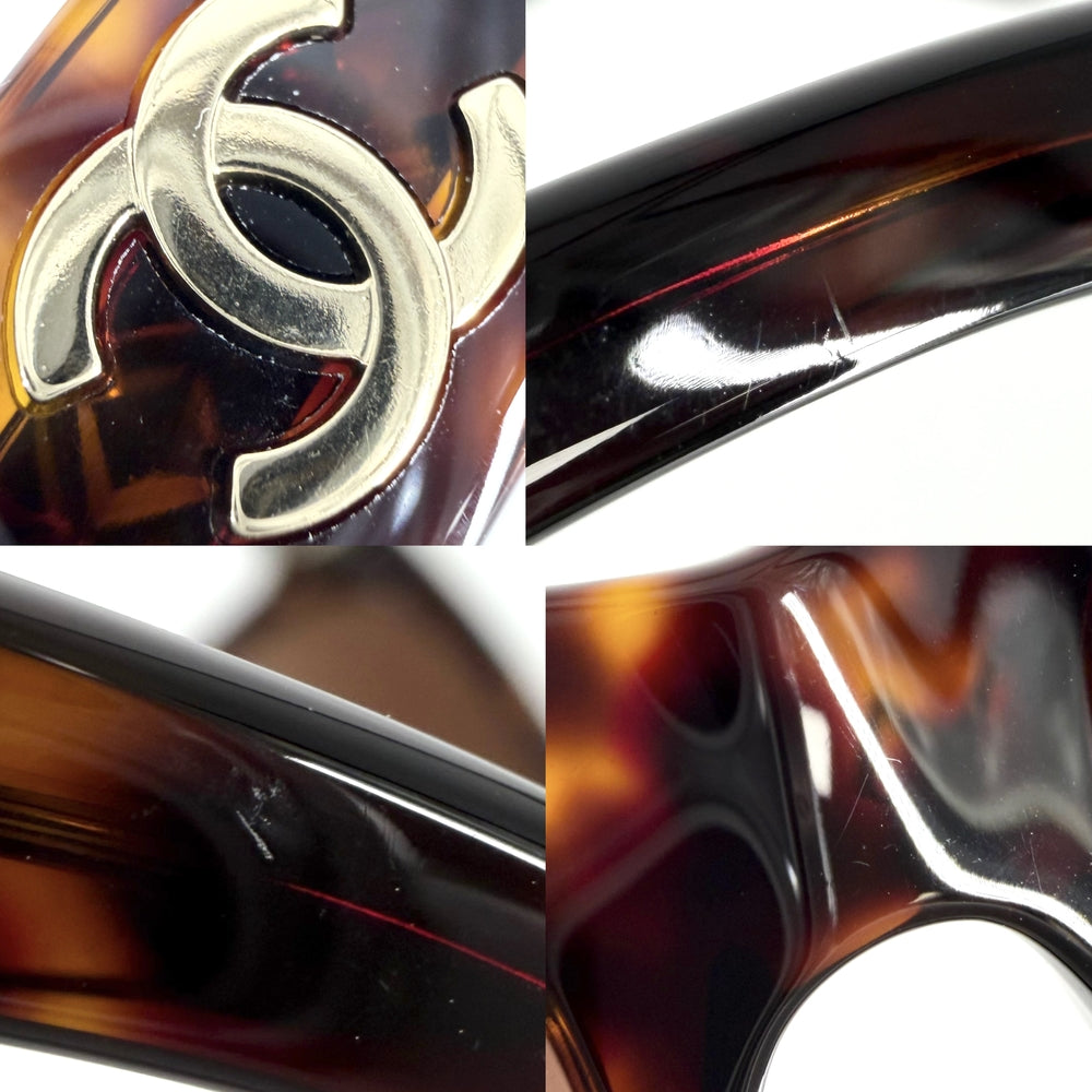 CHANEL シャネル サングラス ココマーク 眼鏡 ファッションアイテム 5380-A プラスチック ブラウン 茶 レディース【中古品】