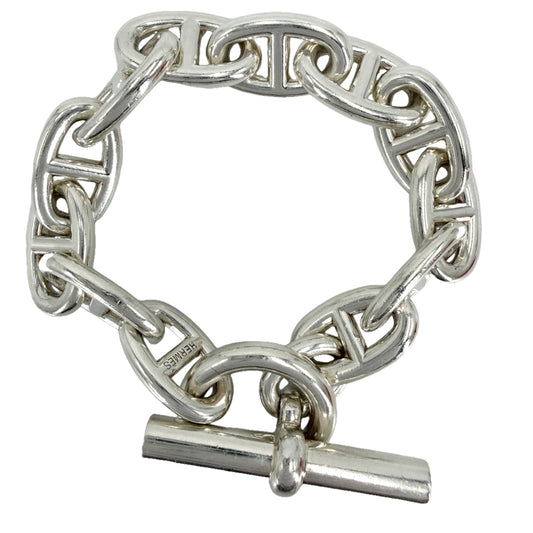 HERMES エルメス ブレスレット シェーヌダンクルTGM アクセサリー ジュエリー 12コマ シルバー925 メンズ 約112.5g【中古品】
