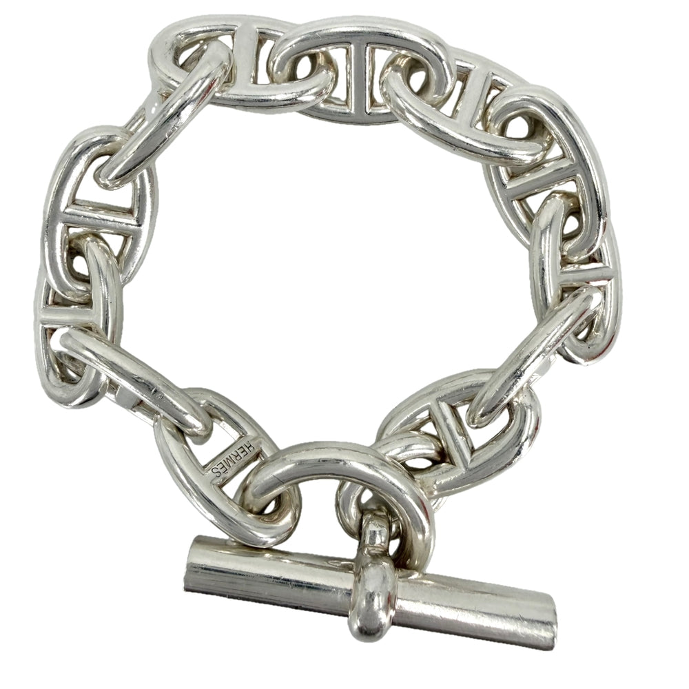 HERMES エルメス ブレスレット シェーヌダンクルTGM アクセサリー ジュエリー 12コマ シルバー925 メンズ 約112.5g【中古品】