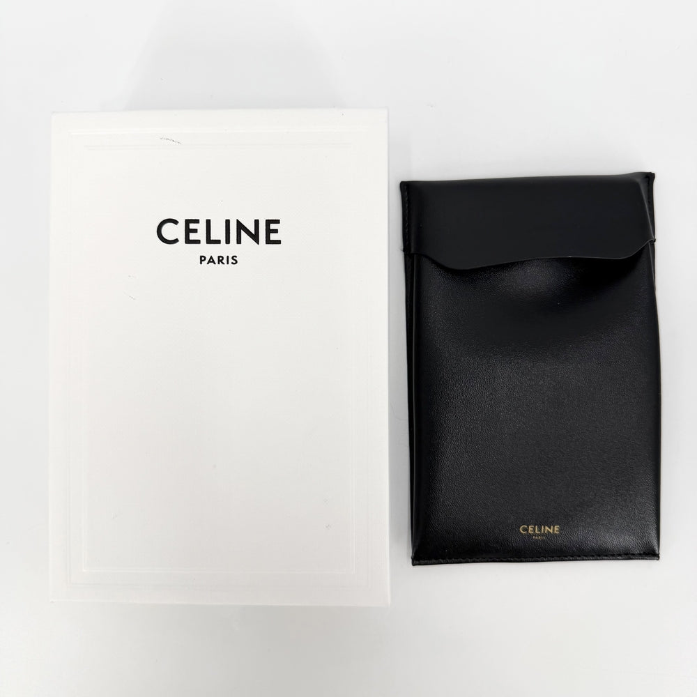 CELINE セリーヌ ネックレス トリオンフ アクセサリー ラインストーン ゴールド レディース 約3.6g【中古品】