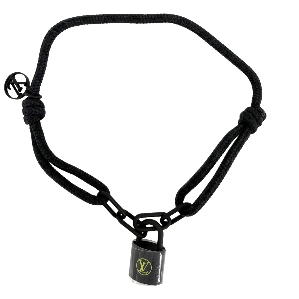 LOUIS VUITTON ルイヴィトン ブレスレット ブラスレ ロックイット アクセサリー ヴァージル･アブロー チタン Q05270 ブラック 黒 メンズ 約3g【中古品】