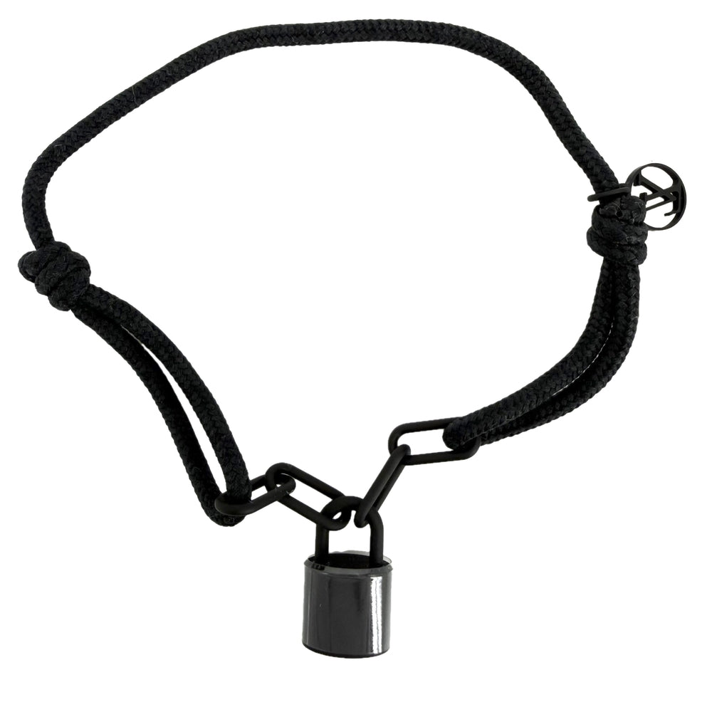 LOUIS VUITTON ルイヴィトン ブレスレット ブラスレ ロックイット アクセサリー ヴァージル･アブロー チタン Q05270 ブラック 黒 メンズ 約3g【中古品】