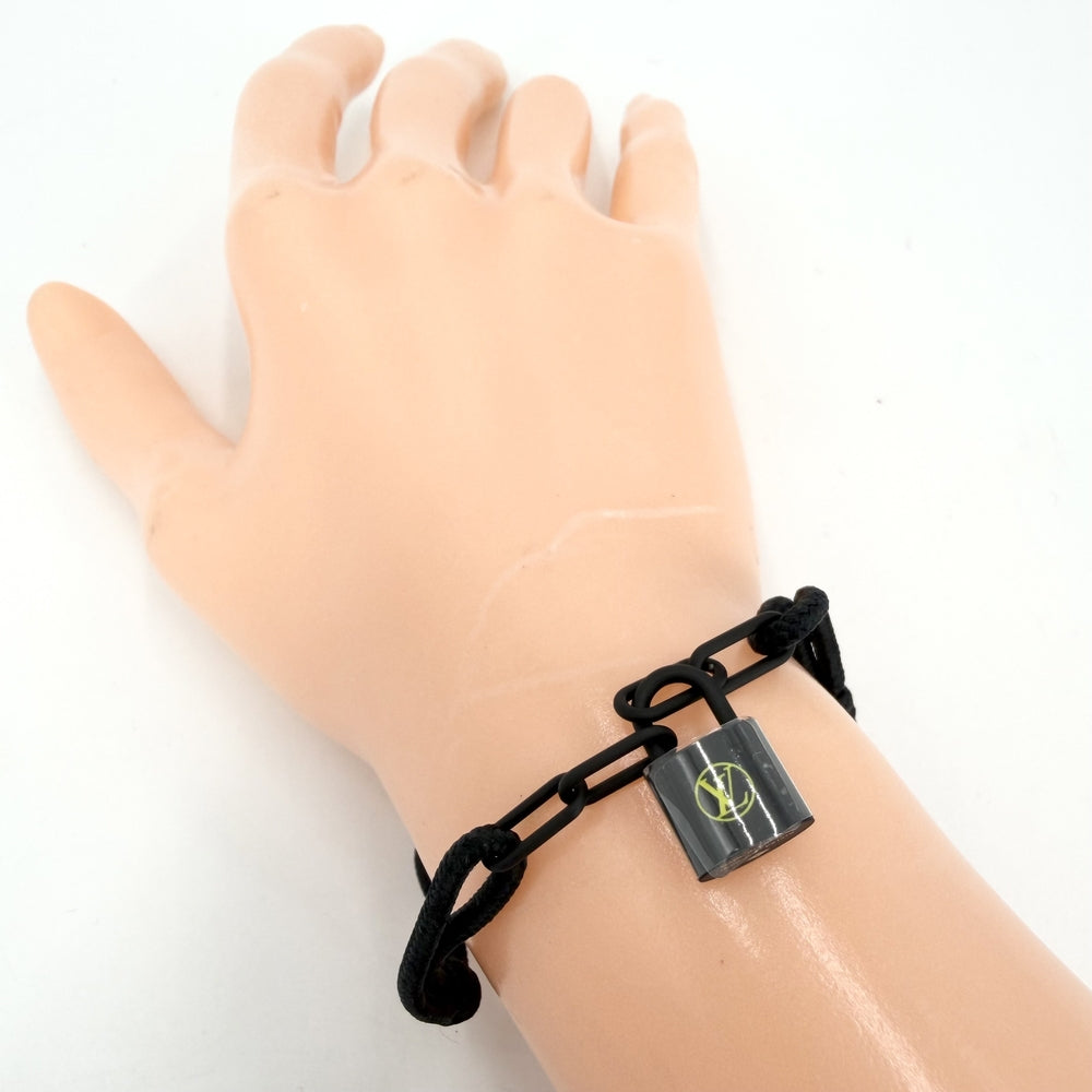 LOUIS VUITTON ルイヴィトン ブレスレット ブラスレ ロックイット アクセサリー ヴァージル･アブロー チタン Q05270 ブラック 黒 メンズ 約3g【中古品】