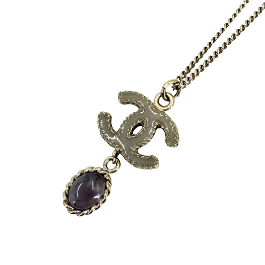 CHANEL シャネル ネックレス ココマーク アクセサリー ロングネックレス GP カラーストーン B12C ゴールド レディース 約7.8g 2012年【中古品】