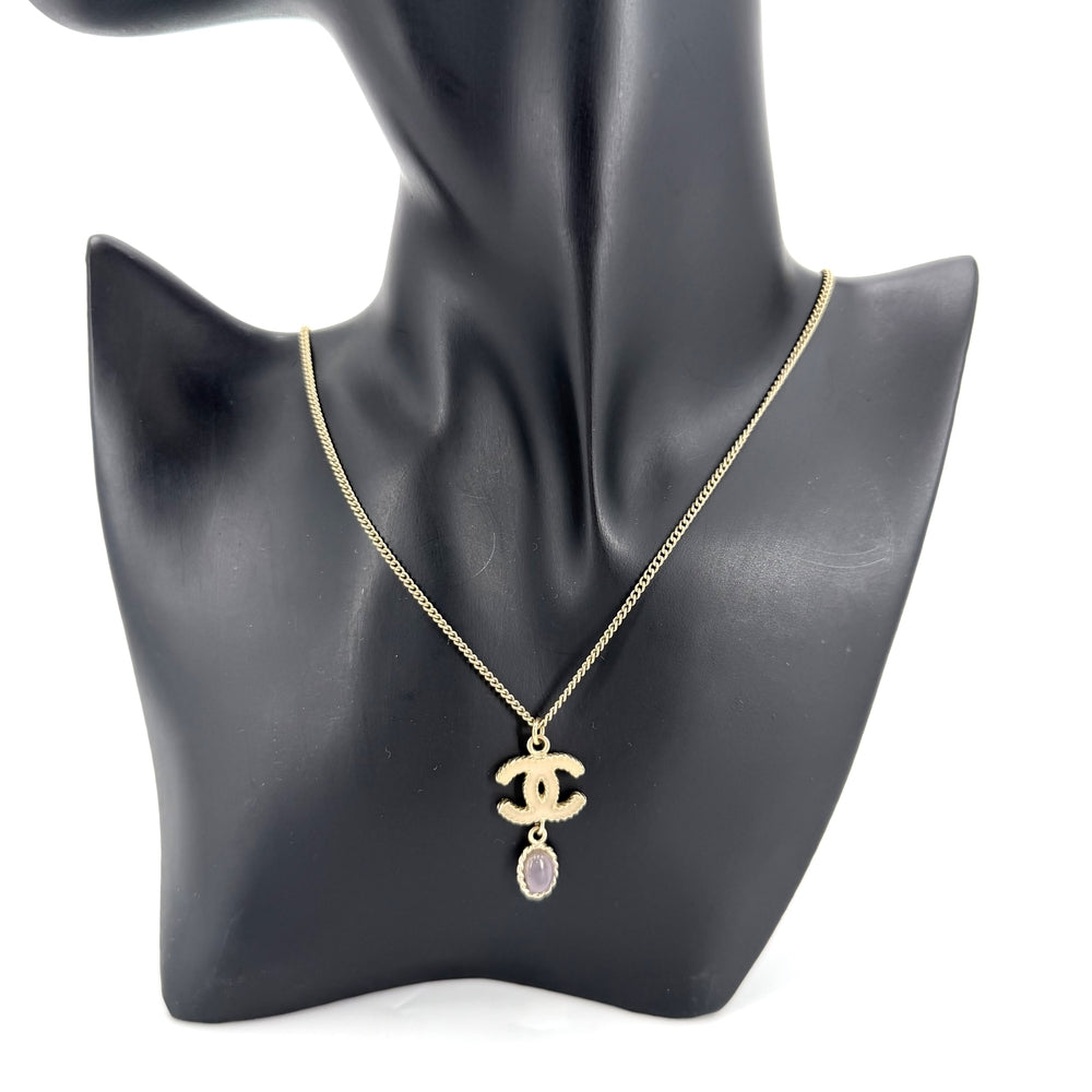 CHANEL シャネル ネックレス ココマーク アクセサリー ロングネックレス GP カラーストーン B12C ゴールド レディース 約7.8g 2012年【中古品】