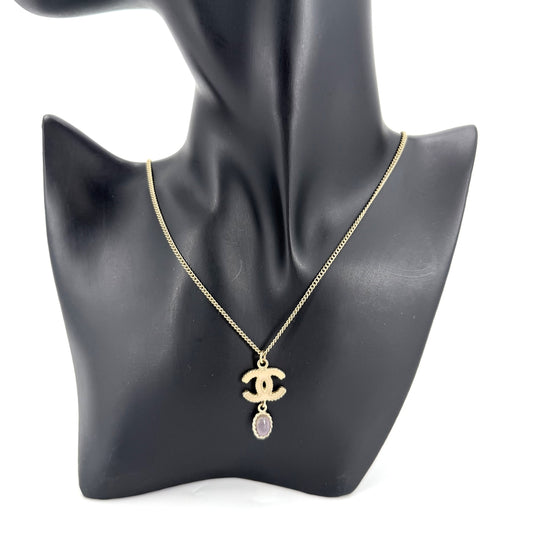 CHANEL シャネル ネックレス ココマーク アクセサリー ロングネックレス GP カラーストーン B12C ゴールド レディース 約7.8g 2012年【中古品】