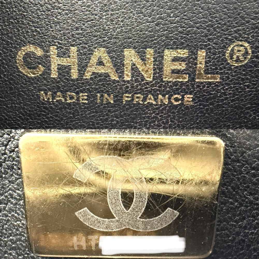 CHANEL シャネル ショルダーバッグ ミニマトラッセ ココマーク ラムスキン ブラック 黒 ゴールド金具 レディース【中古品】
