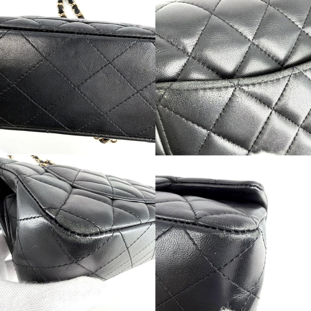 CHANEL シャネル ショルダーバッグ ミニマトラッセ ココマーク ラムスキン ブラック 黒 ゴールド金具 レディース【中古品】