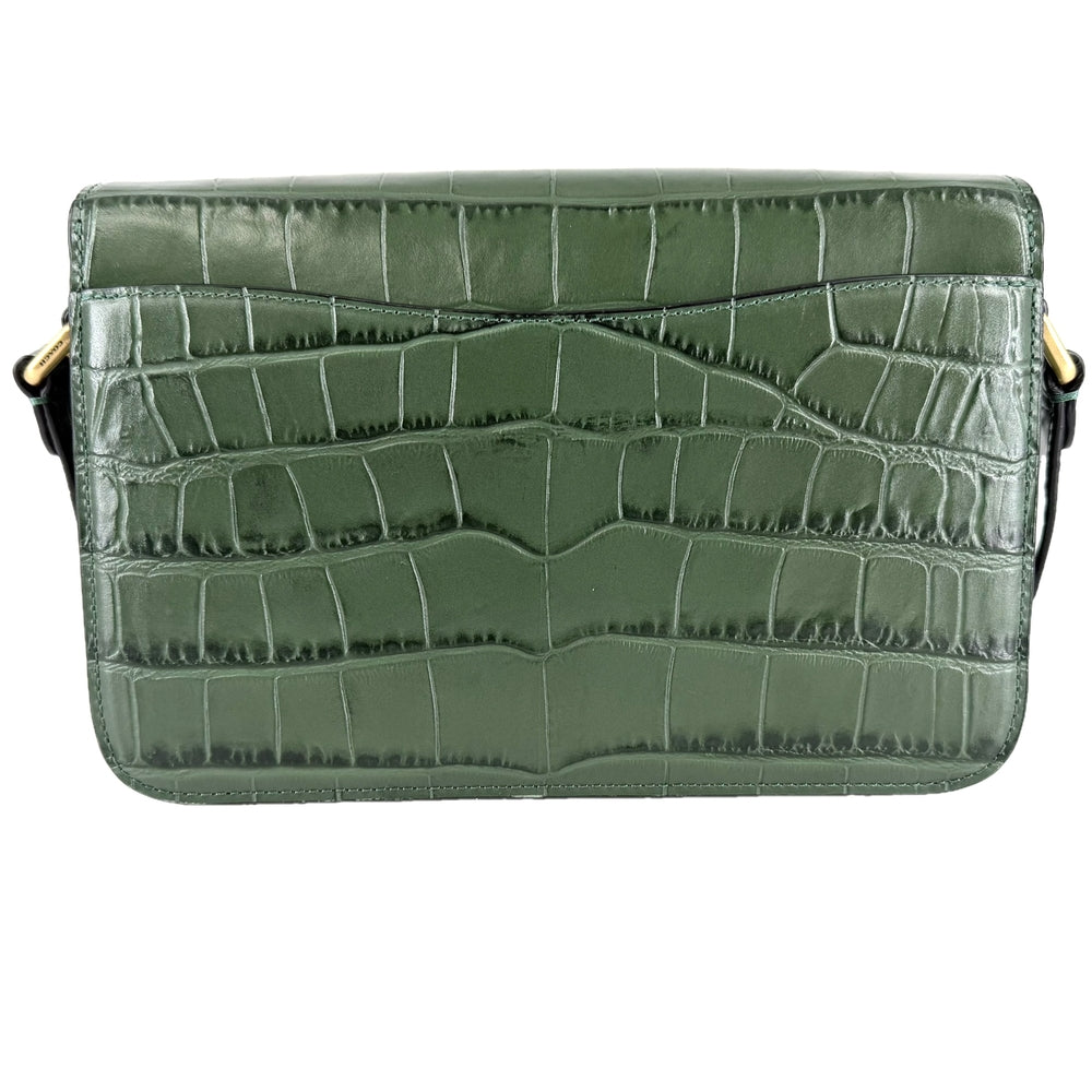 COACH コーチ ショルダーバッグ スタジオ C6640 レザー グリーン 緑 ゴールド金具 レディース【中古品】