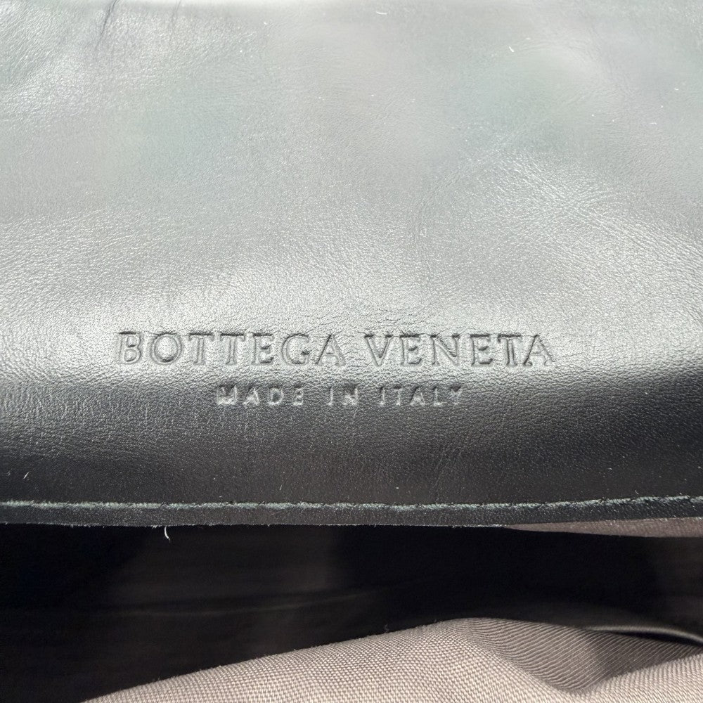 BOTTEGAVENETA ボッテガヴェネタ リュック イントレチャート バックパック レザー ブラック 黒 ガンメタル金具 メンズ【中古品】