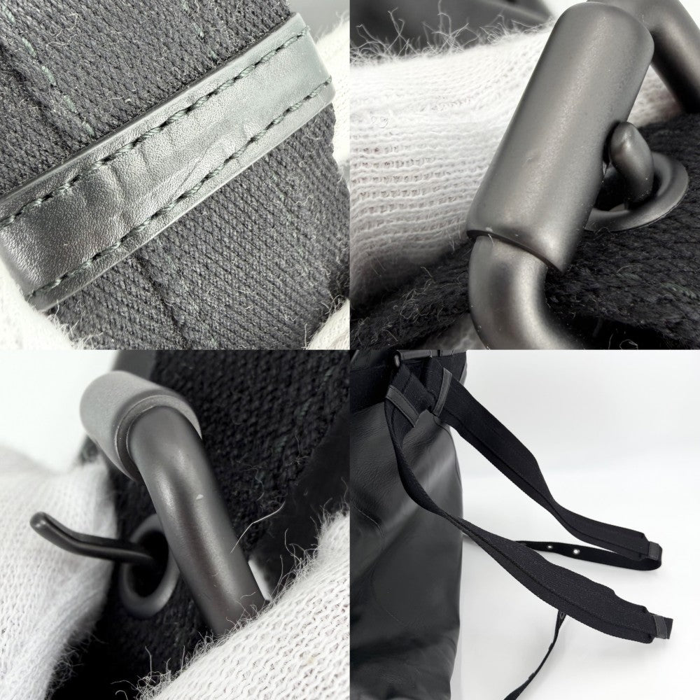 BOTTEGAVENETA ボッテガヴェネタ リュック イントレチャート バックパック レザー ブラック 黒 ガンメタル金具 メンズ【中古品】
