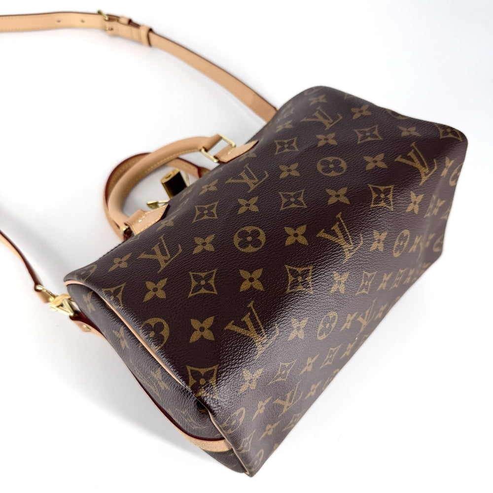 LOUIS VUITTON ルイヴィトン 2WAY スピーディ・バンドリエール25 ショルダーバッグ ハンドバッグ Speedy25 M46977 モノグラムキャンバス ブラウン 茶 ゴールド金具 レディース【中古品】