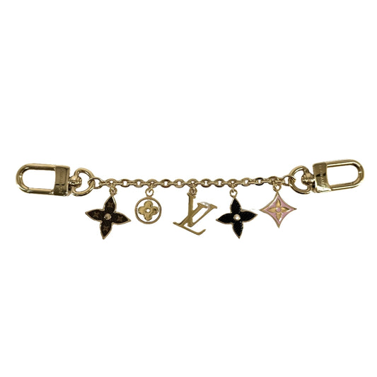 LOUIS VUITTON ルイヴィトン バッグチャーム チェーンスプリングストリート キーホルダー モノグラム・フラワー LVイニシャル M01188 ゴールド レディース【中古品】