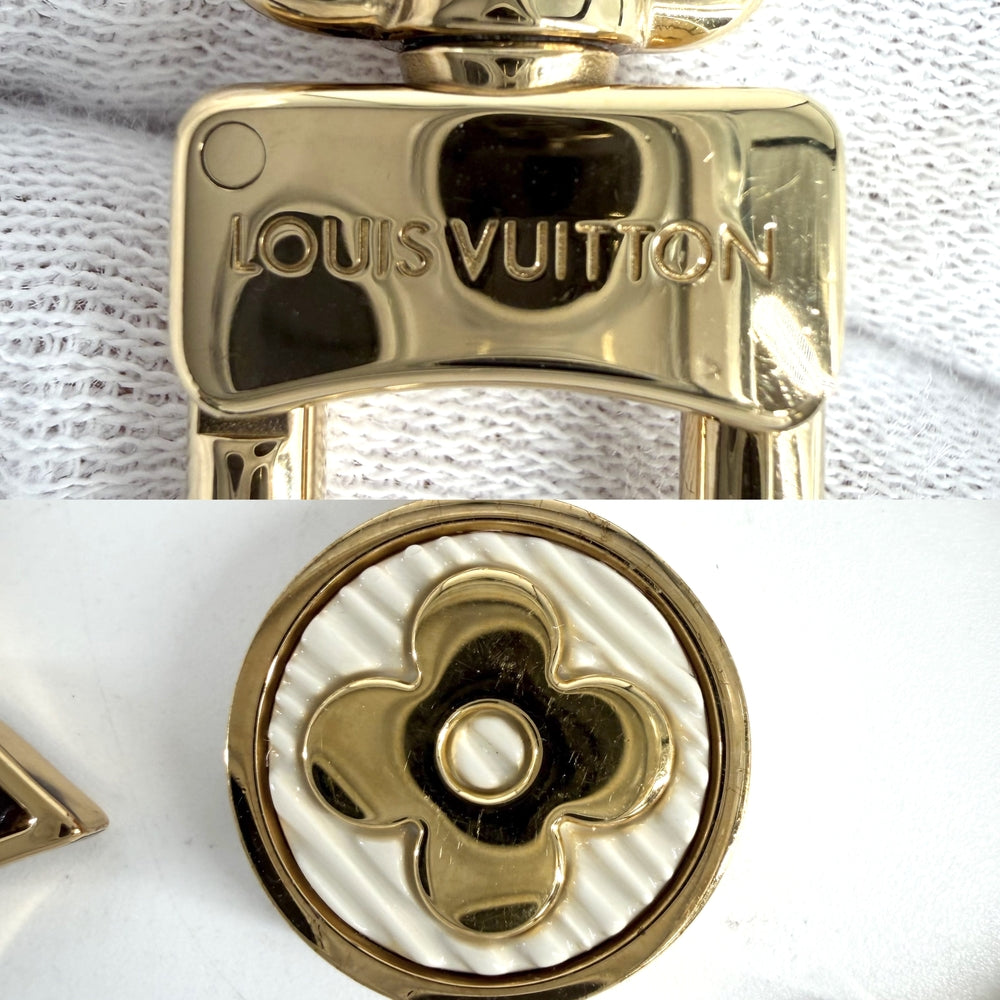 LOUIS VUITTON ルイヴィトン バッグチャーム チェーンスプリングストリート キーホルダー モノグラム・フラワー LVイニシャル M01188 ゴールド レディース【中古品】