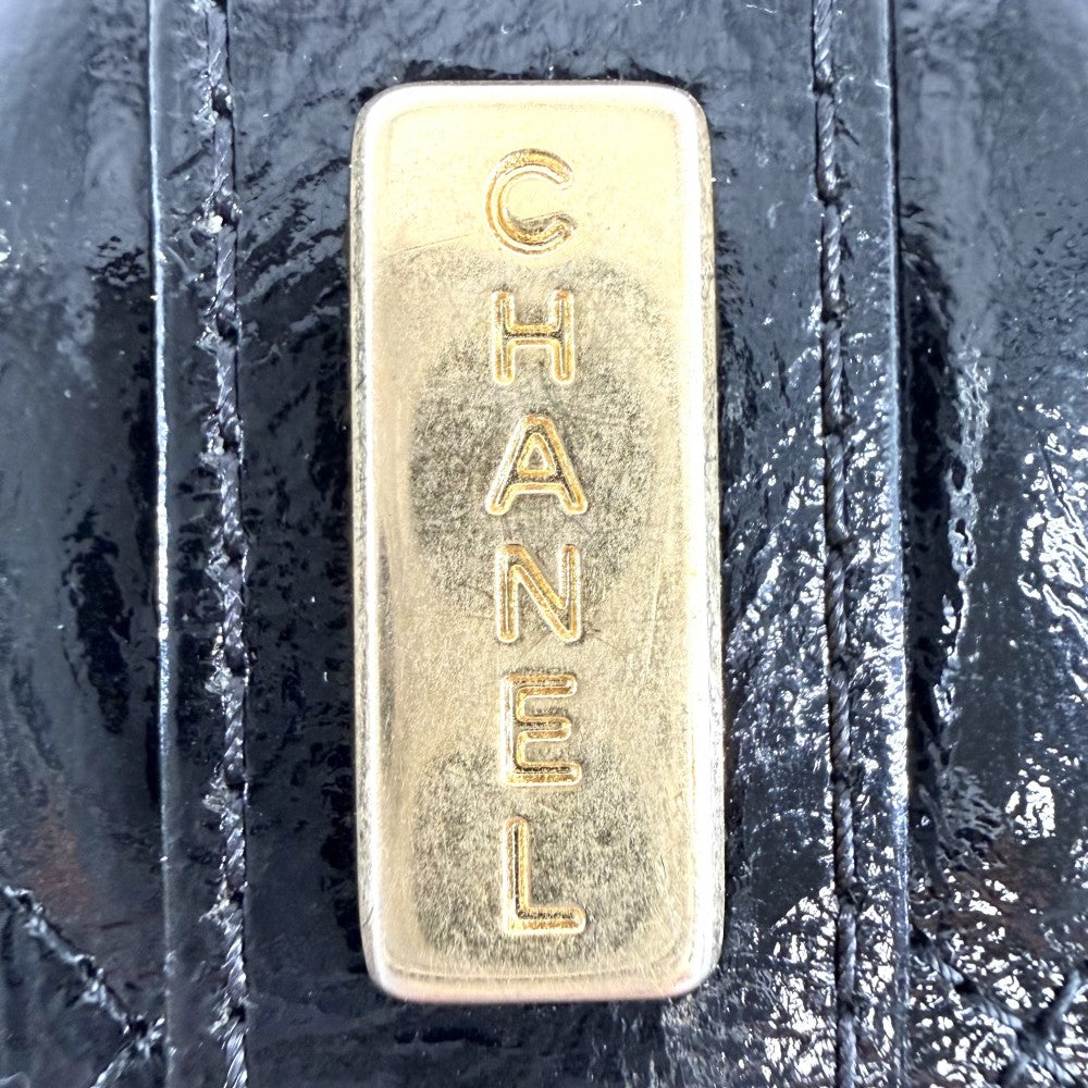 CHANEL シャネル ショルダーバッグ マトラッセ ココマーク 小さめ ポシェット レザー ブラック 黒 ゴールド金具 レディース【中古品】