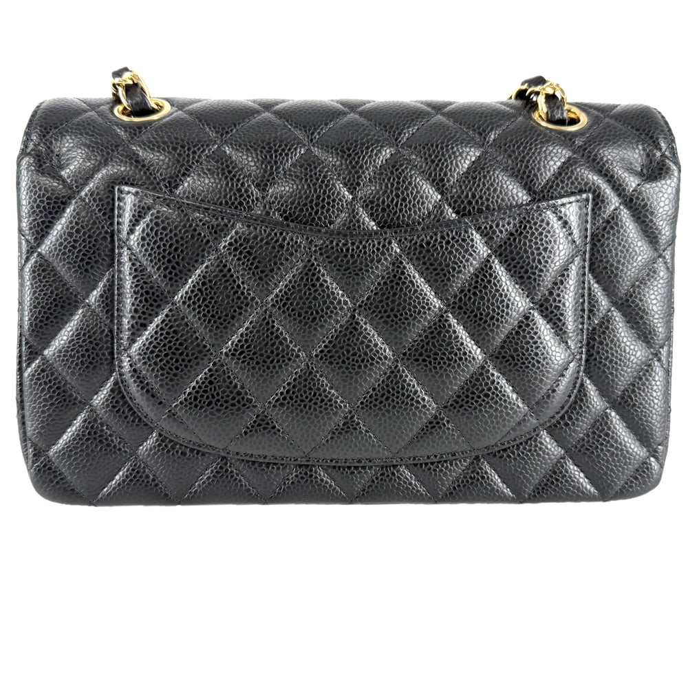 CHANEL シャネル ショルダーバッグ マトラッセ23 ダブルチェーン ダブルフラップ ココマーク ターンロック キャビアスキン ブラック 黒 ゴールド金具 レディース【中古品】