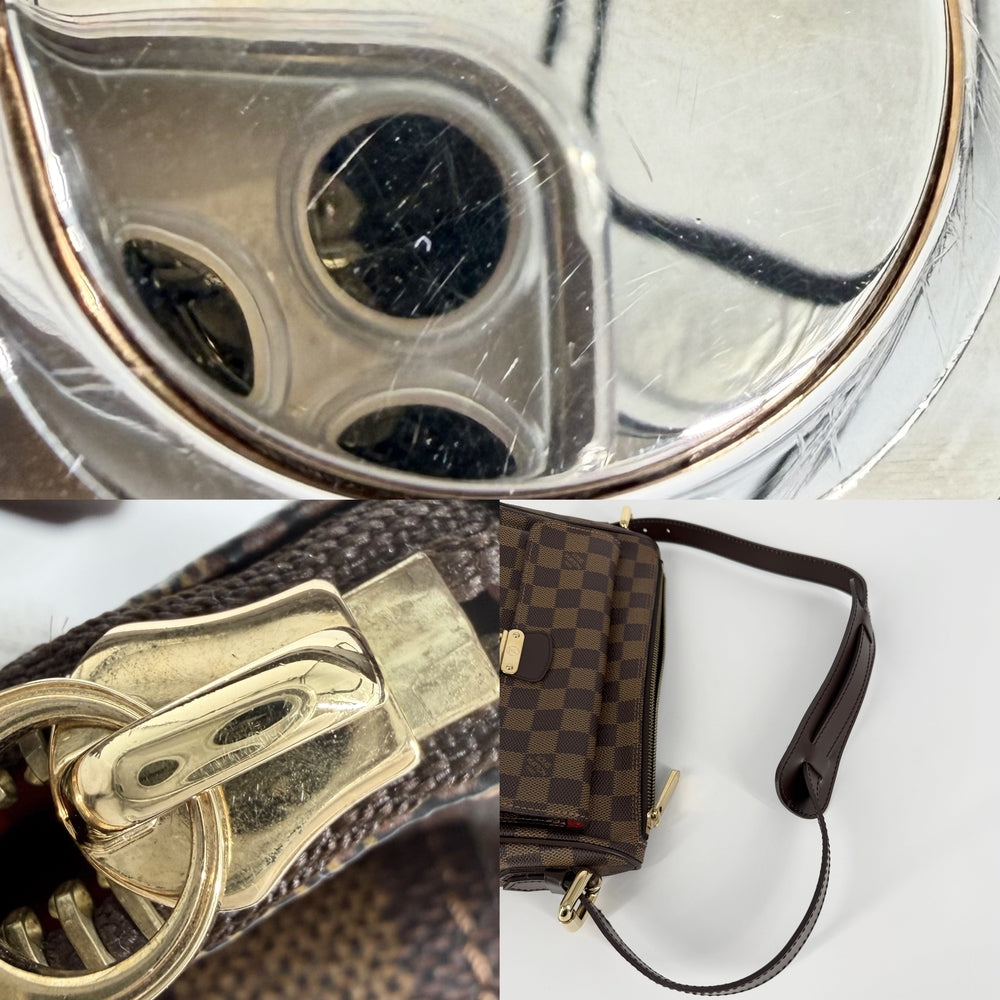 LOUIS VUITTON ルイヴィトン 2WAY ラヴェッロGM ショルダーバッグ ハンドバッグ N60006 ダミエキャンバス ブラウン 茶 ゴールド金具 レディース【中古品】