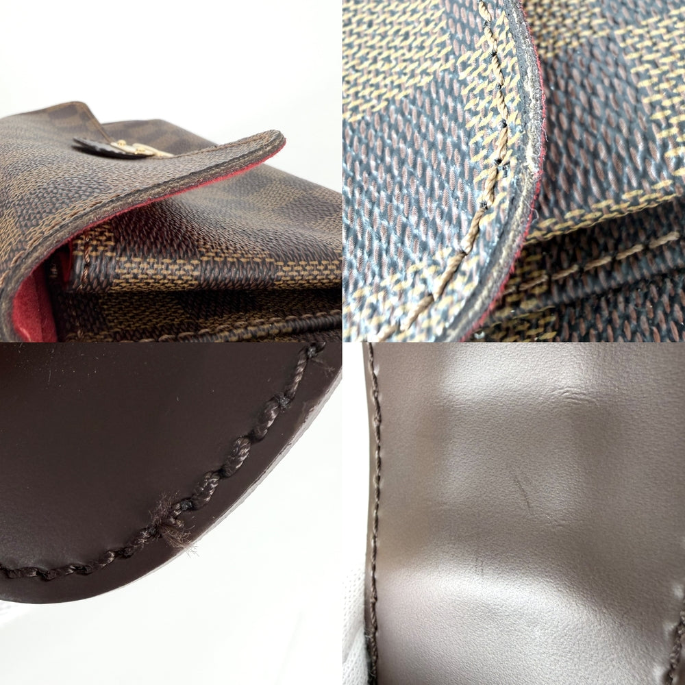 LOUIS VUITTON ルイヴィトン 2WAY ラヴェッロGM ショルダーバッグ ハンドバッグ N60006 ダミエキャンバス ブラウン 茶 ゴールド金具 レディース【中古品】