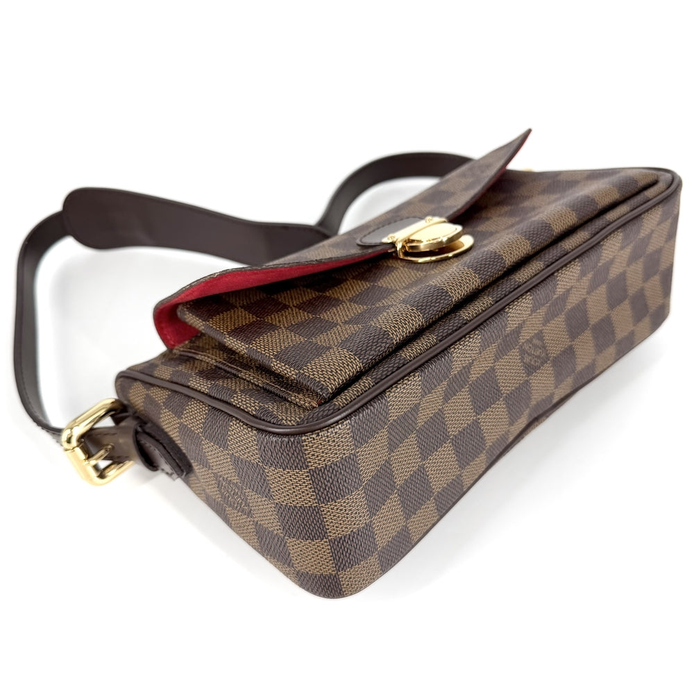 LOUIS VUITTON ルイヴィトン 2WAY ラヴェッロGM ショルダーバッグ ハンドバッグ N60006 ダミエキャンバス ブラウン 茶 ゴールド金具 レディース【中古品】