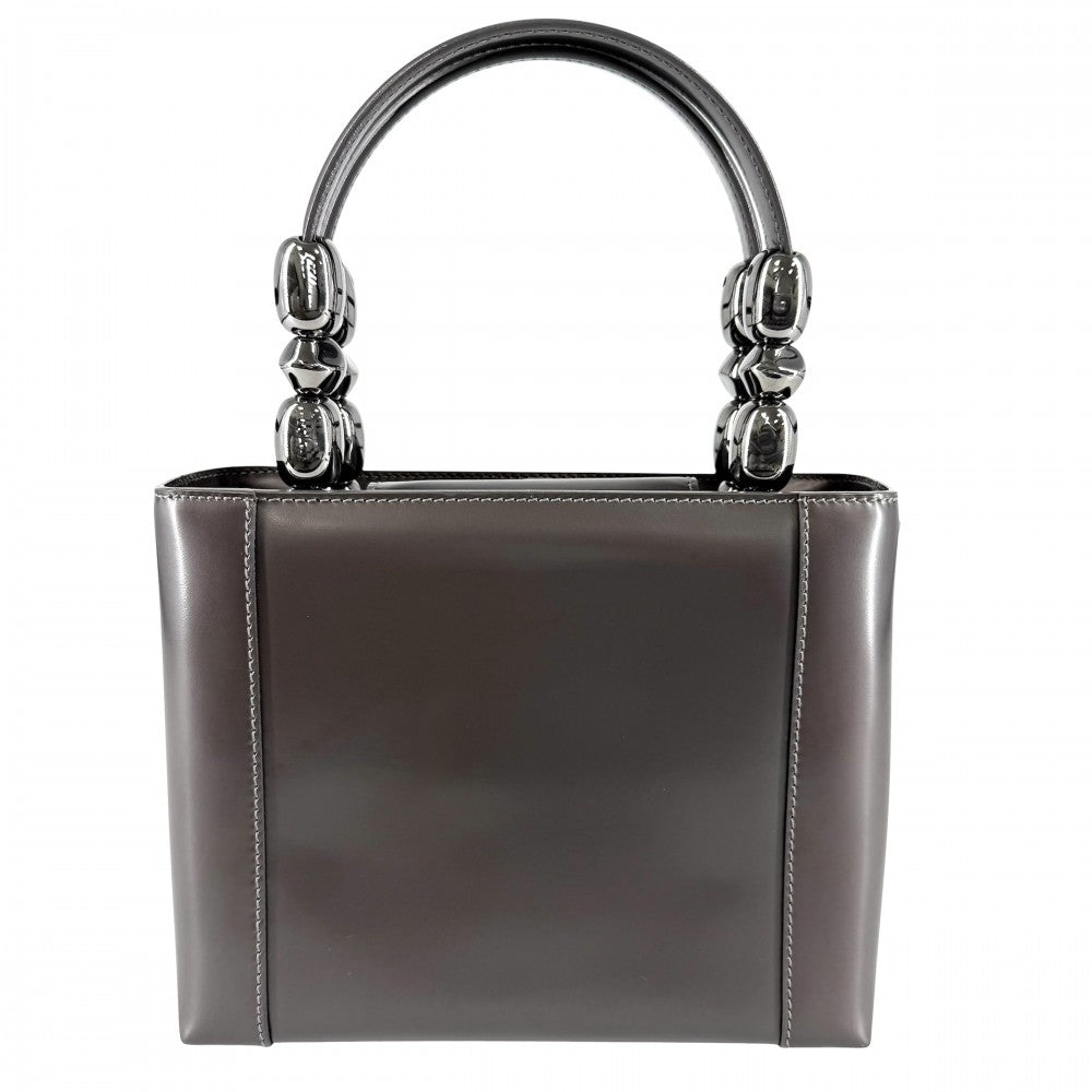 Christian Dior クリスチャンディオール ハンドバッグ マリスパール レザー ブラウン系 ガンメタル金具 レディース【中古品】