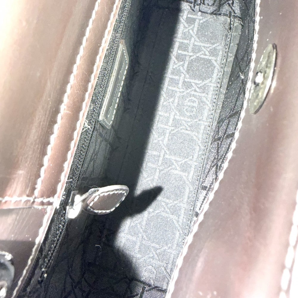 Christian Dior クリスチャンディオール ハンドバッグ マリスパール レザー ブラウン系 ガンメタル金具 レディース【中古品】