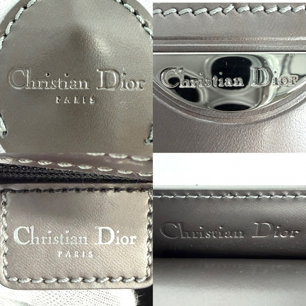 Christian Dior クリスチャンディオール ハンドバッグ マリスパール レザー ブラウン系 ガンメタル金具 レディース【中古品】