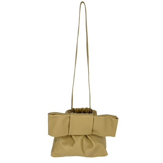 JIL SANDER ジルサンダー ショルダーバッグ ミディアムボウリボンショルダーバッグ J08WD0026 レザー ベージュ ゴールド金具 レディース【中古品】