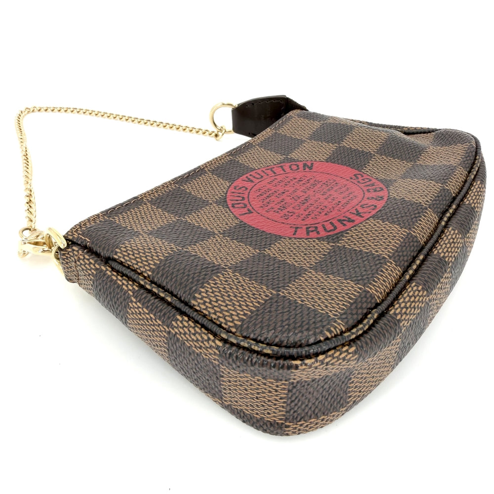 LOUIS VUITTON ルイヴィトン ポーチ ミニポシェットアクセソワール T&B アクセサリーポーチ MiniPochette Accessoires N58011 ダミエキャンバス ブラウン 茶 ゴールド金具 レディース【中古品】