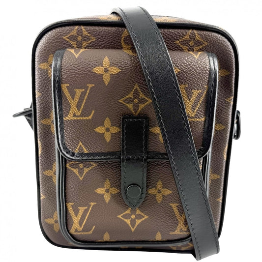 LOUIS VUITTON ルイヴィトン ショルダーバッグ クリストファーウエアラブル M69404 モノグラムマカサー ブラウン 茶 ブラック 黒 ブラック金具 メンズ【中古品】