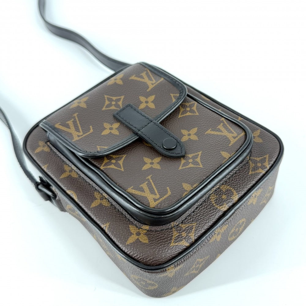 LOUIS VUITTON ルイヴィトン ショルダーバッグ クリストファーウエアラブル M69404 モノグラムマカサー ブラウン 茶 ブラック 黒 ブラック金具 メンズ【中古品】