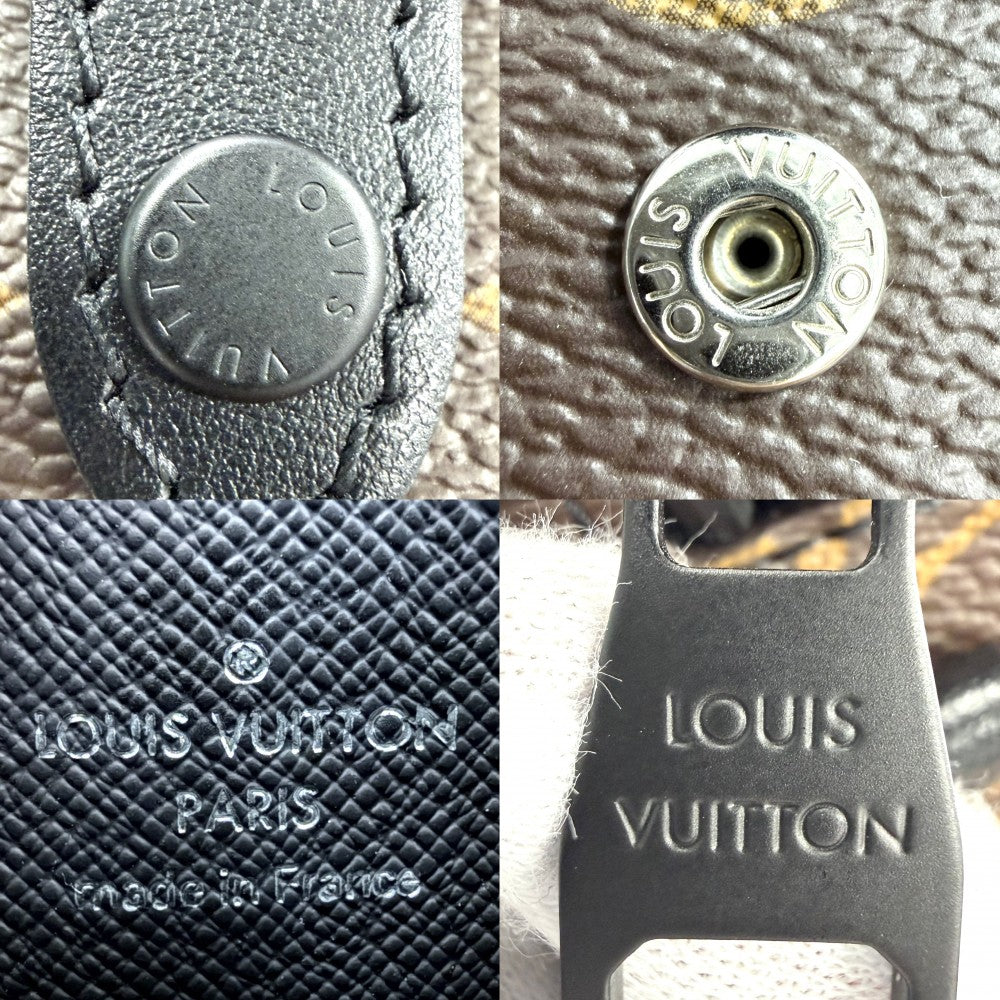 LOUIS VUITTON ルイヴィトン ショルダーバッグ クリストファーウエアラブル M69404 モノグラムマカサー ブラウン 茶 ブラック 黒 ブラック金具 メンズ【中古品】