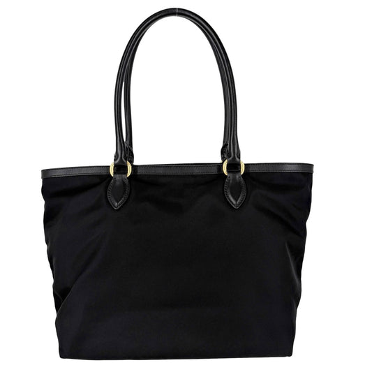 PRADA プラダ ハンドバッグ トライアングルロゴ トートバッグ 1GB158 ナイロン ブラック 黒 ゴールド金具 レディース【中古品】