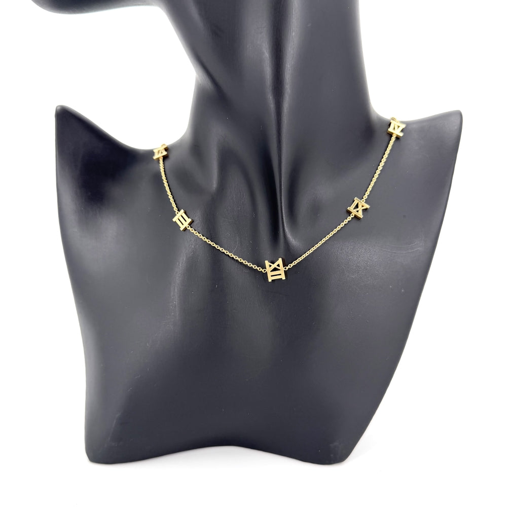 TIFFANY&Co. ティファニー ネックレス アトラス アクセサリー ジュエリー 18金YG Au750 K18イエローゴールド レディース 約7.9g【中古品】