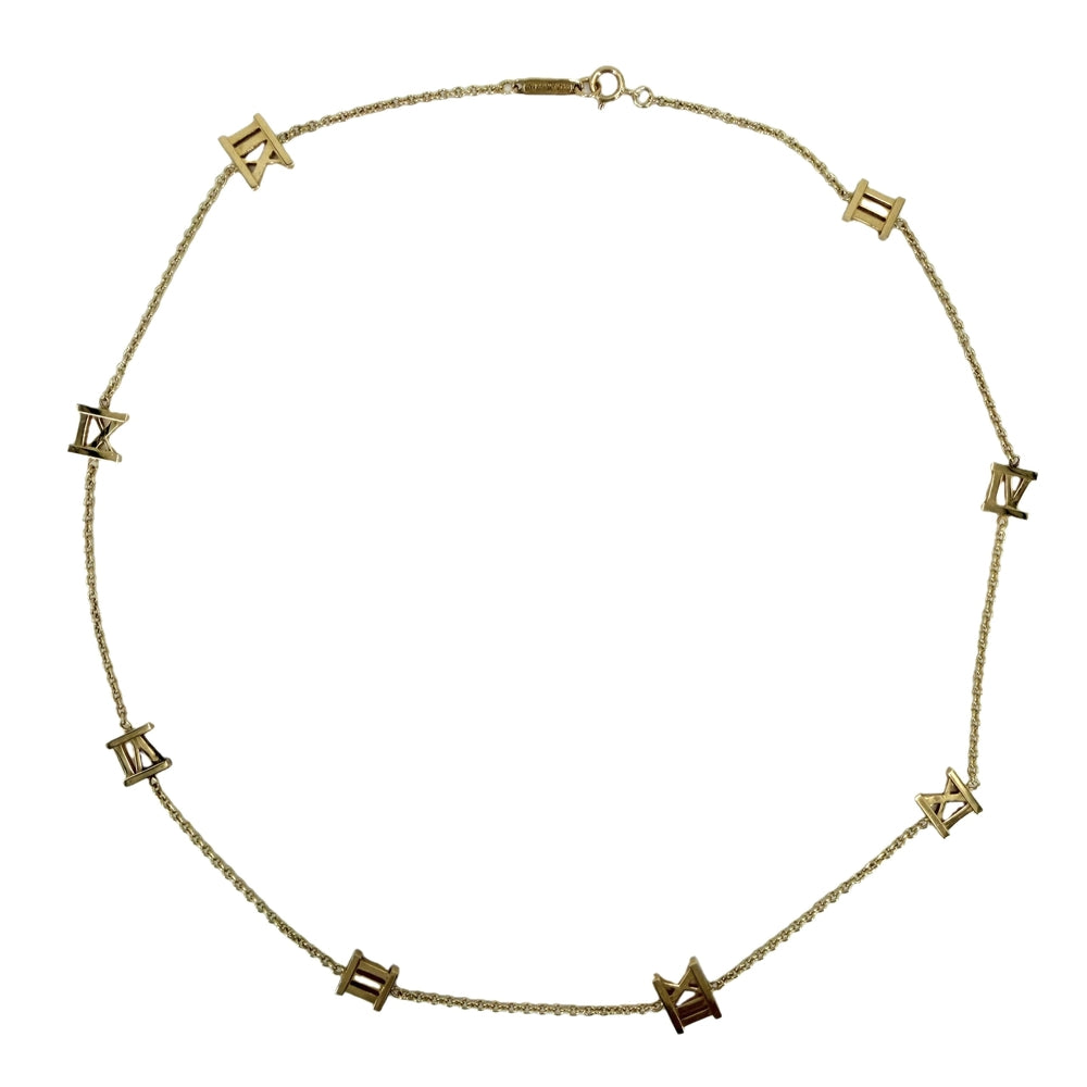 TIFFANY&Co. ティファニー ネックレス アトラス アクセサリー ジュエリー 18金YG Au750 K18イエローゴールド レディース 約7.9g【中古品】
