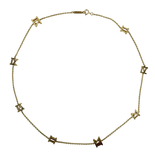TIFFANY&Co. ティファニー ネックレス アトラス アクセサリー ジュエリー 18金YG Au750 K18イエローゴールド レディース 約7.9g【中古品】