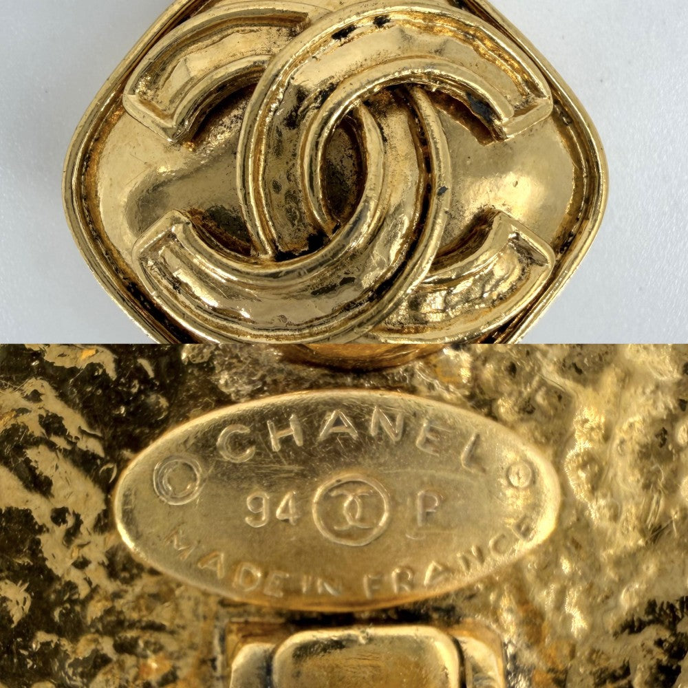 CHANEL シャネル イヤリング ココマーク アクセサリー ヴィンテージ GP 94P ゴールド レディース 約17.6g 1994年【中古品】