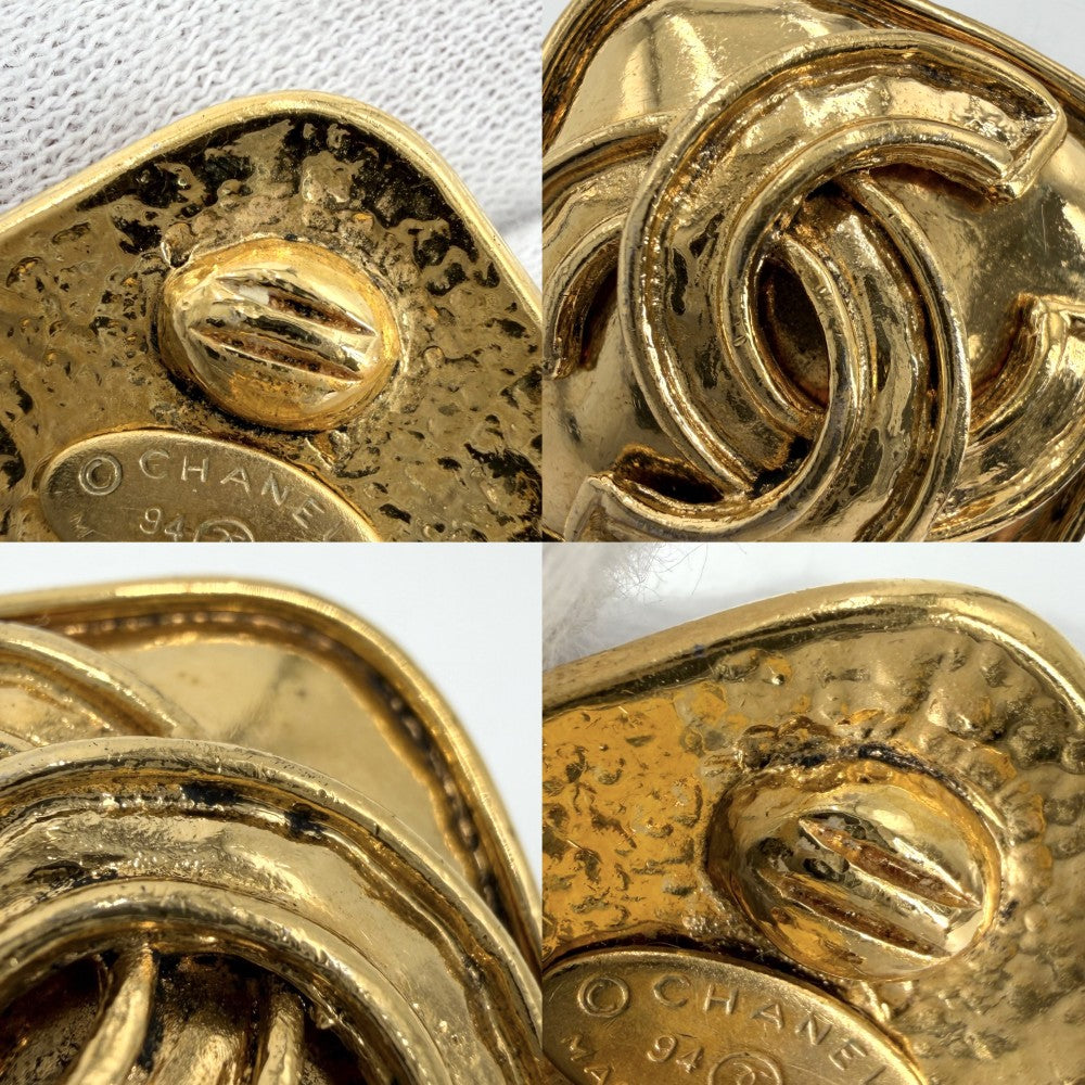 CHANEL シャネル イヤリング ココマーク アクセサリー ヴィンテージ GP 94P ゴールド レディース 約17.6g 1994年【中古品】