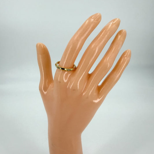 TIFFANY&Co. ティファニー 指輪 トゥルーバンド リング ジュエリー アクセサリー Au750 18金YG K18イエローゴールド ダイヤモンド 約15号 レディース 約3.6g【中古品】