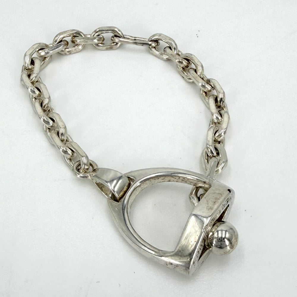 HERMES エルメス キーホルダー エトリエ チャーム メンズ レディース シルバー925 ユニセックス 約8.3g【中古品】
